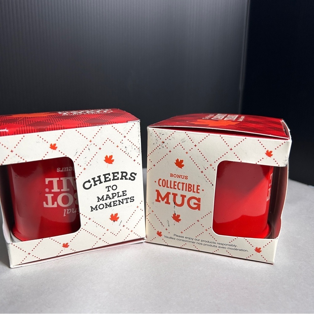 2 for $14 Cabot Trail Red Metal Coffee Mugs Set of 2 Canadian nostalgic camping - Picture 5 of 5